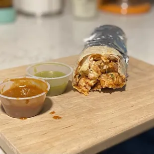 Diabla Camerones Burrito (special request  and it's to-go)