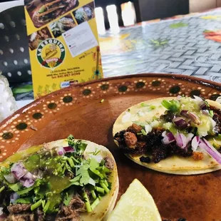 Lengua/al pastor tacos@2.50