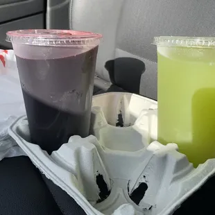 Pepino y Limon was delish. Jamaica was a little soapy? Neither had ice so they're big cups of agua fresca.