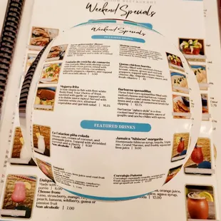 a menu for a restaurant