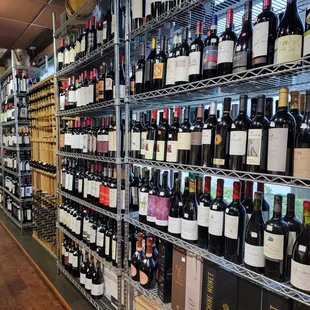 a large selection of wines