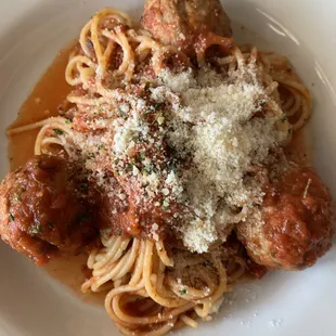 Spaghetti and meatballs