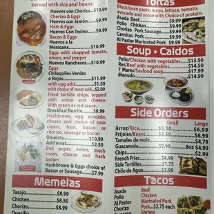 Menu as of 10/30/2024