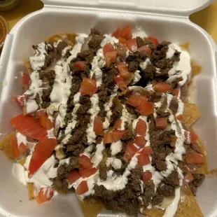 Nachos asada