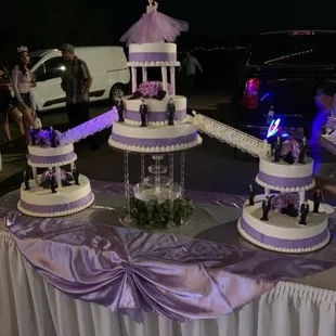 a wedding cake on a table