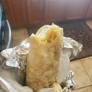 The lid from a complimentary cup in my burrito.