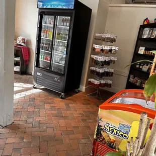 a vending machine in a store