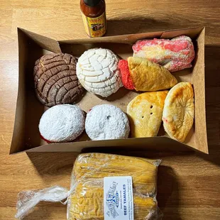 a variety of pastries