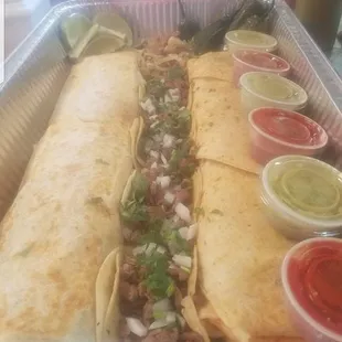 Anaconda burrito  Taco mania plate