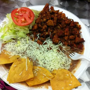 Adobada combination plate hold the rice. Yum!