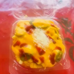 Hot cheese with chees and hotsouce