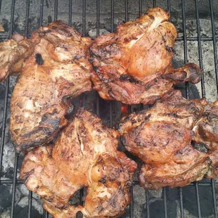 chicken on a grill