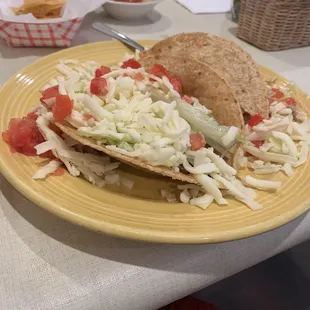 Shredded beef crispy tacos