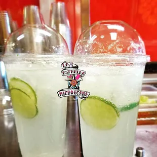 No more hungover.....club soda with salt and lime 
(You can add clamato juice or tajin ) and ready to have a great day!!!!