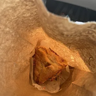 Empanada at bottom of bag lol