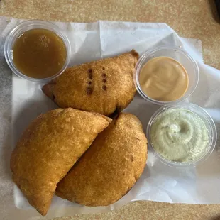 Chicken and beef empanadas