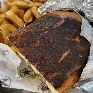 Burnt bread was served despite what it looks like