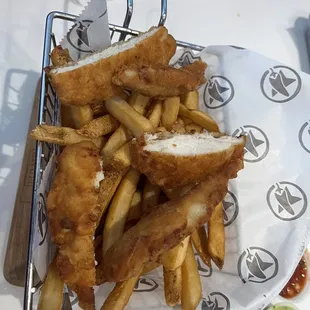 Chicken nuggets and fries