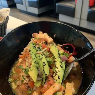 Shrimp ceviche bowl