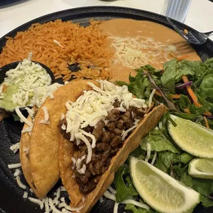 My crispy beef tacos, loved the flavor