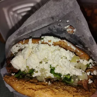 gordita with carne asada