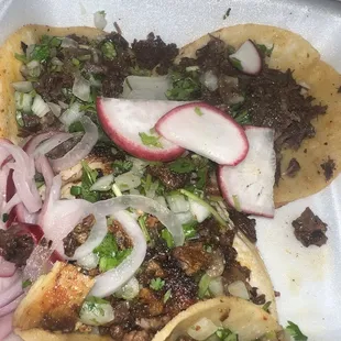 Cabeza and campechano tacos