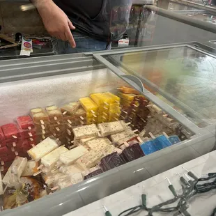 House made ice cream bars in a variety of flavors--super yummy!