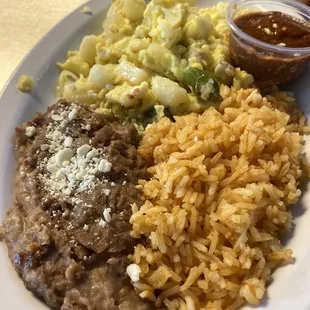 a plate of mexican food