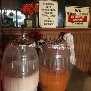 Fresh made aguas frescas available. Horchata and melon available today.