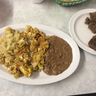 Migas plate with sausage added