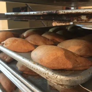 Pumpkin empanadas, fresh from the oven!