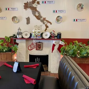 tables and chairs in a restaurant
