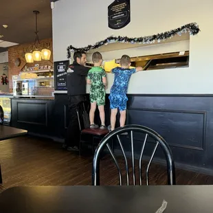 Pizza was great and the staff was so friendly and nice he put my kids on a chair so they could watch there pizza being made
