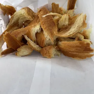 Custard horn. So dry.