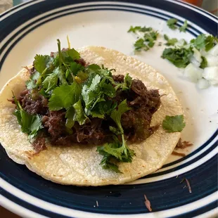 Delicious barbacoa tacos!