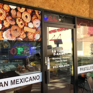 the front of the restaurant