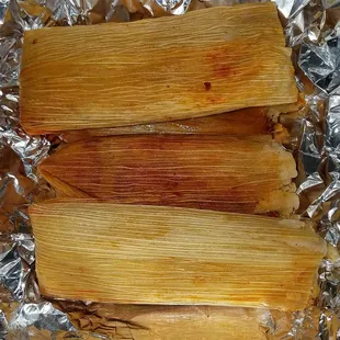 Red Chili Pork Tamales! Delicious!