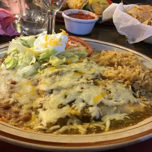 a plate of mexican food