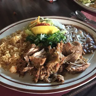 Carnitas plate.