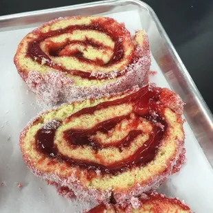 Niño Envuelte... strawberry filled coconut roll