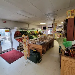 a view of the produce section