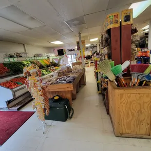 a view of the produce section