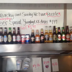 Come try our great variety of Mexican and American beer!!