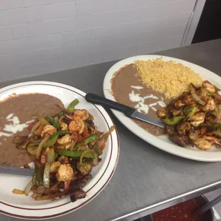 Steak and Shrimp cooked just  the way customers like it!