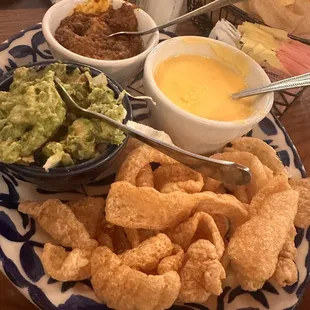 chips, guacamole, and guacamole