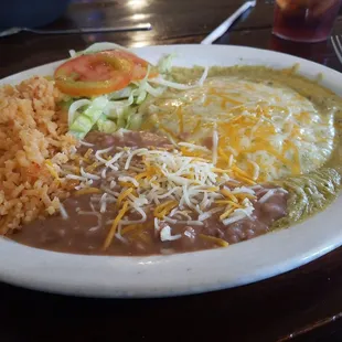 Green cheese enchiladas
