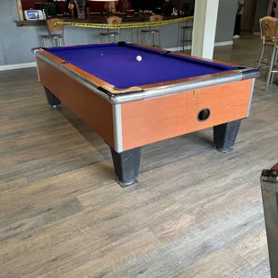 a pool table