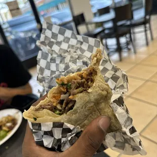 Bean, Cheese and Rice Burrito excellent