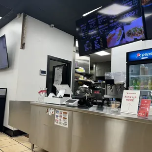 the counter area