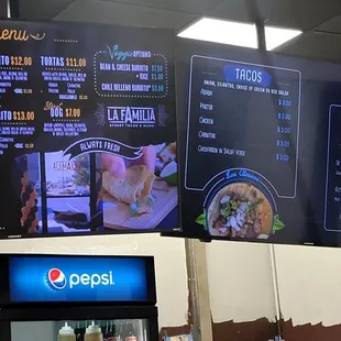the menu